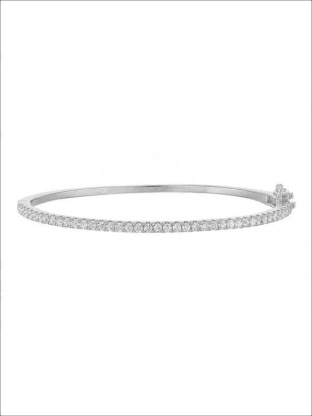 Dainty 2mm Plated CZ Bangle Bracelet Waterproof Hypoallergenic Gift for Women